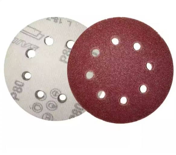 Disco de lija velcro 125 mm 8 agujeros AURA